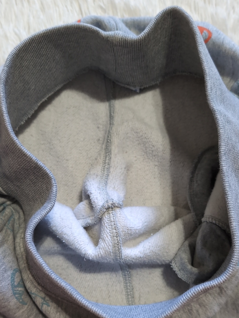 Champion Reverse Weave Grey Allover Blue/Orange Logo Sweatpant Jogger Small - Picture 3 of 11